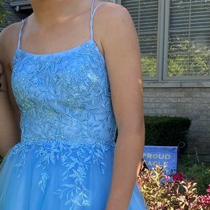 Light Blue Homecoming Dress
